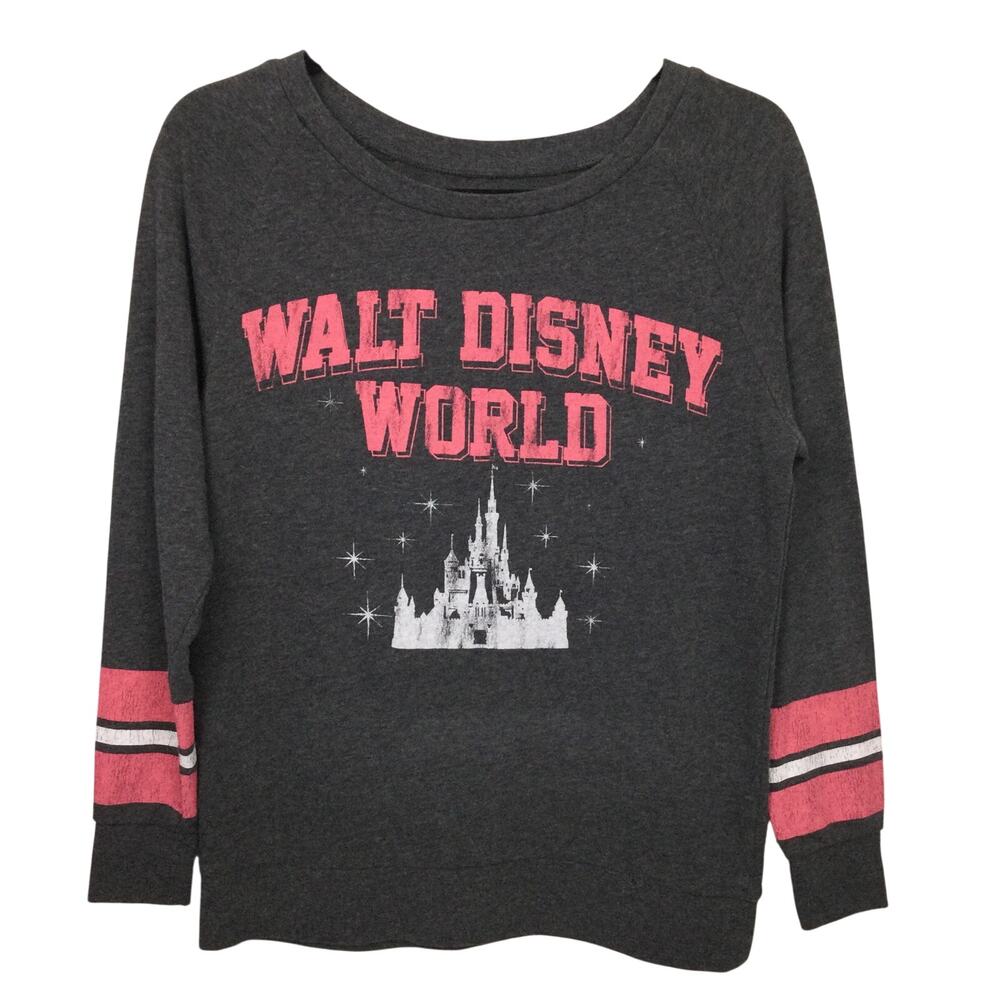 Disney Parks Walt Disney World Streetwear Crew Neck Raglan Sleeve Casual Top S